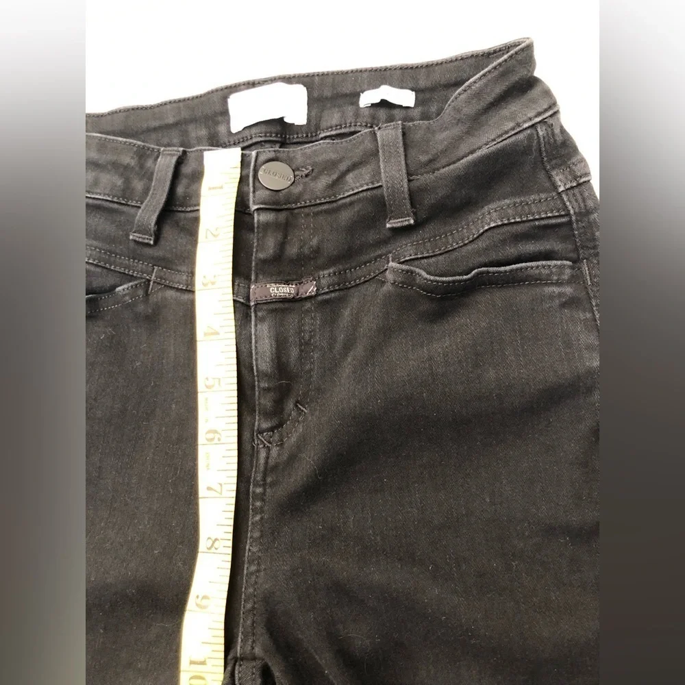 Closed Anthropologie Skinny Pusher 1920 Jeans Black Made In Italy Size 25 - Picture 11 of 14
